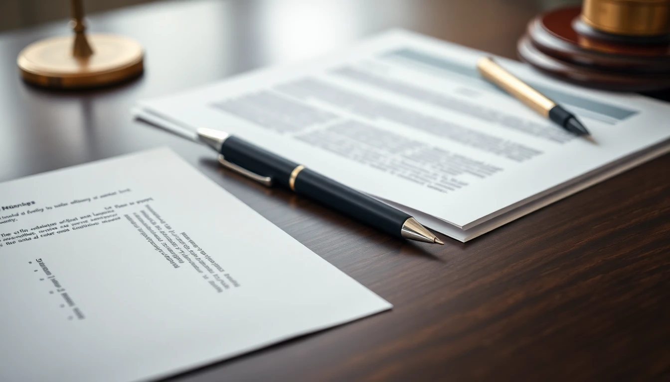 Documentos legales sobre escritorio